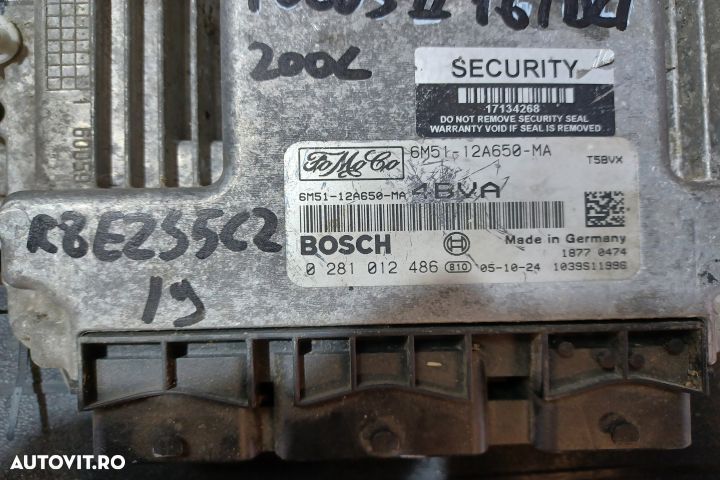 Calculator motor ECU 6M51-12A650-MA 0281012486 - 1.6 TDCI 6M51-12A650 - 3