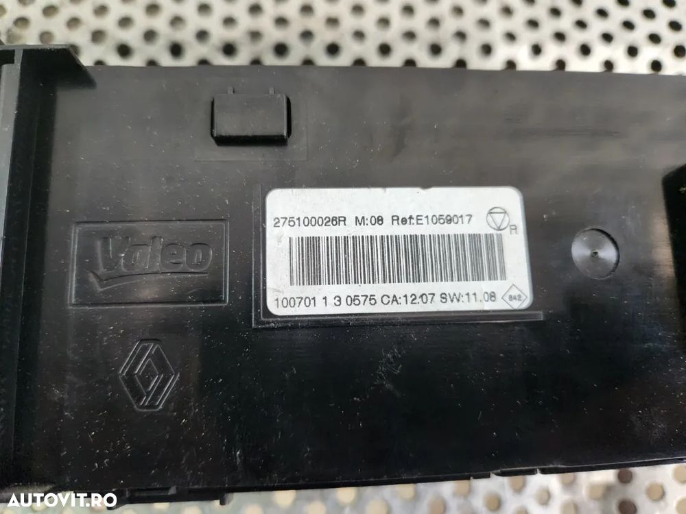 Panou Modul Clima Dublu Climatronic Incalzire Renault Scenic 3 Grand Scenic 3 An 2008-2009-2010-2011-2012-2013-2014-2015 Cod 275100026R Dezmembrez Renault Grand Scenic 1.5 Dci An 2009-2010-2011-2012 Manual 6+1 Trepte 2x4 - 7