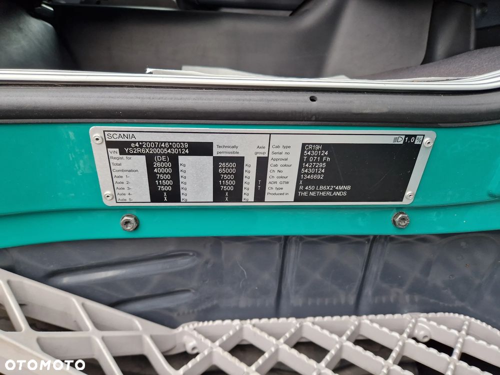 Scania R450/ 2016r/ 460Tyskm/ ZESTAW TANDEM: 8.8m +7.7m/ KLIMA POSTOJOWA - 12