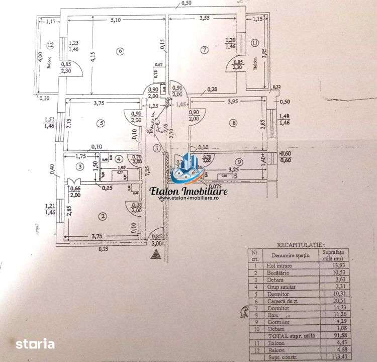 Apartament 4 camere, 2 bai, 2 balcoane, 101 mp utili Calea Romanului — fotografia 2