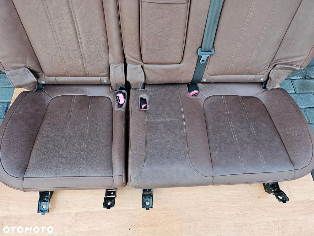 FOTELE TYŁ TYLNE SKÓRZANE KANAPA OPARCIE OPEL ANTARA RUDE BRĄZOWE SKÓRY - 3