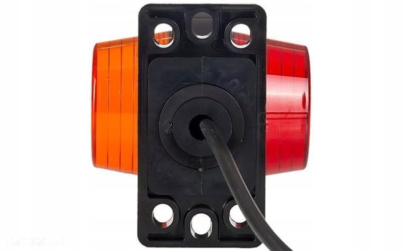 lampa obrysowa krótka led pomarańczowo - czerwona do stopnia 12/24v - 3