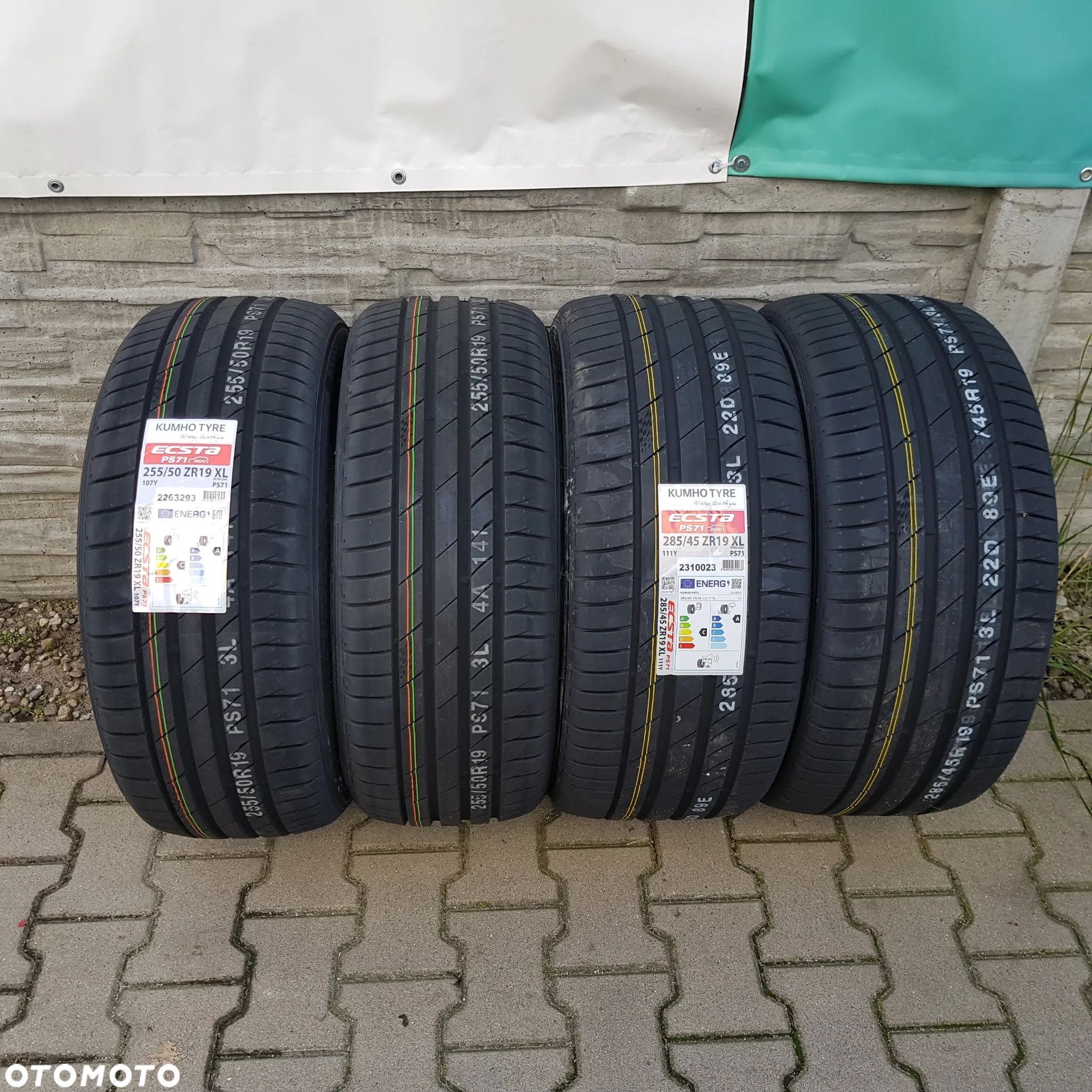 2x 255/50R19 2x285/45R19 Kumho Ecsta PS71 Suv Nowy komplet opon letnich Poznań - 1