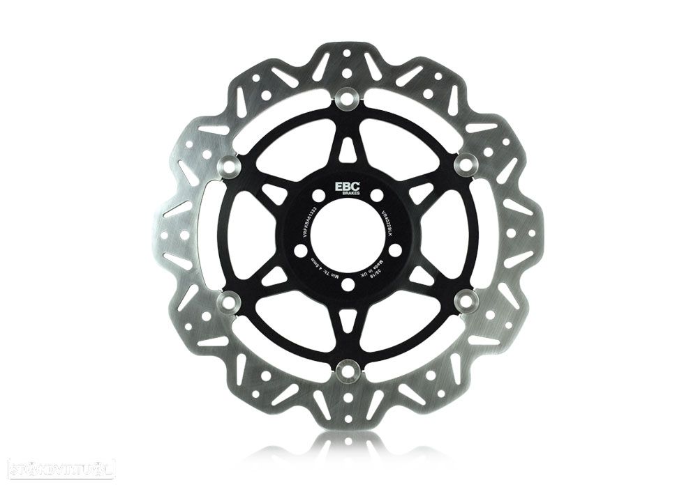 disco travao frente yamaha  ebc brake rotor vee series floating contour vr2074blk - 1