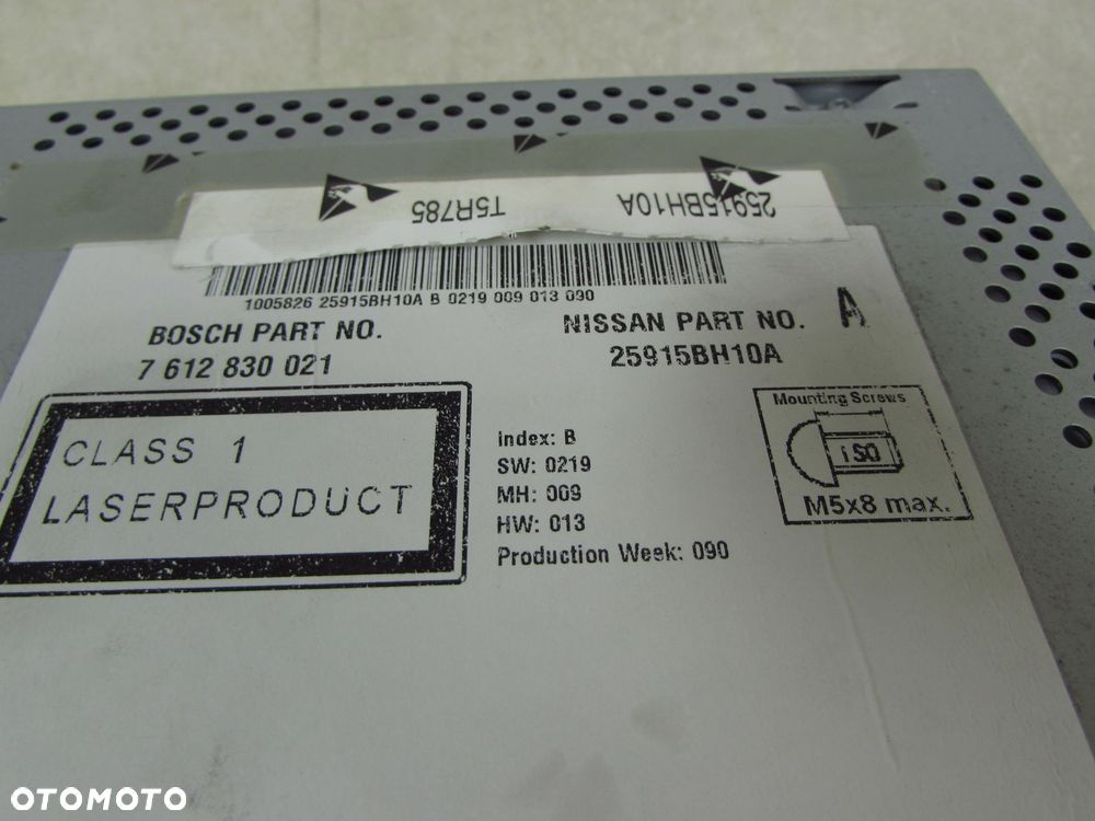 NISSAN NOTE E11 QASHQAI J10 RADIO RADIOODTWARZACZ AUX CD NAVI NAWIGACJA 7612830021 25915BH10A - 8