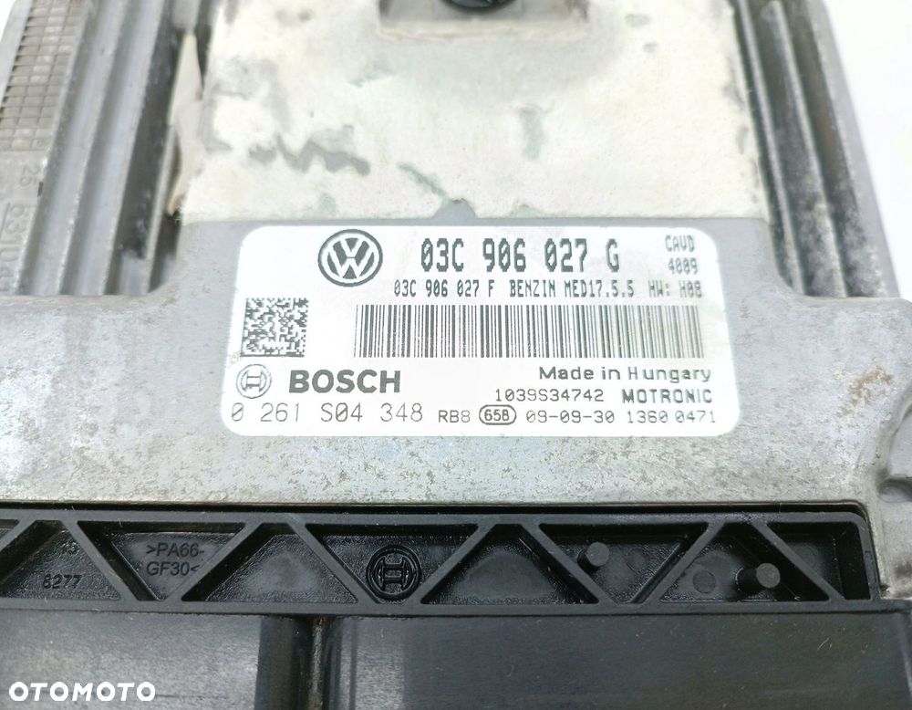 KOMPUTER SILNIKA STEROWNIK VW GOLF V 1.4 TSI CAVD 03C906027G 0261S04348 - 2