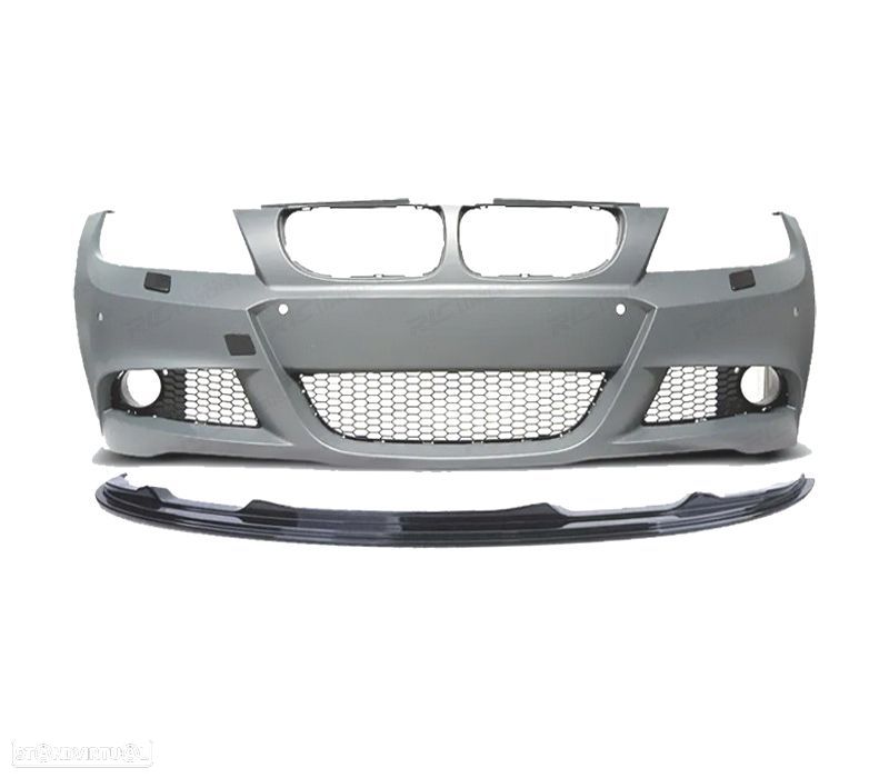 PARA-CHOQUES BMW E90 E91 LCI 08-12 LOOK M PDC SRA + SPOILER FRONTAL - 2