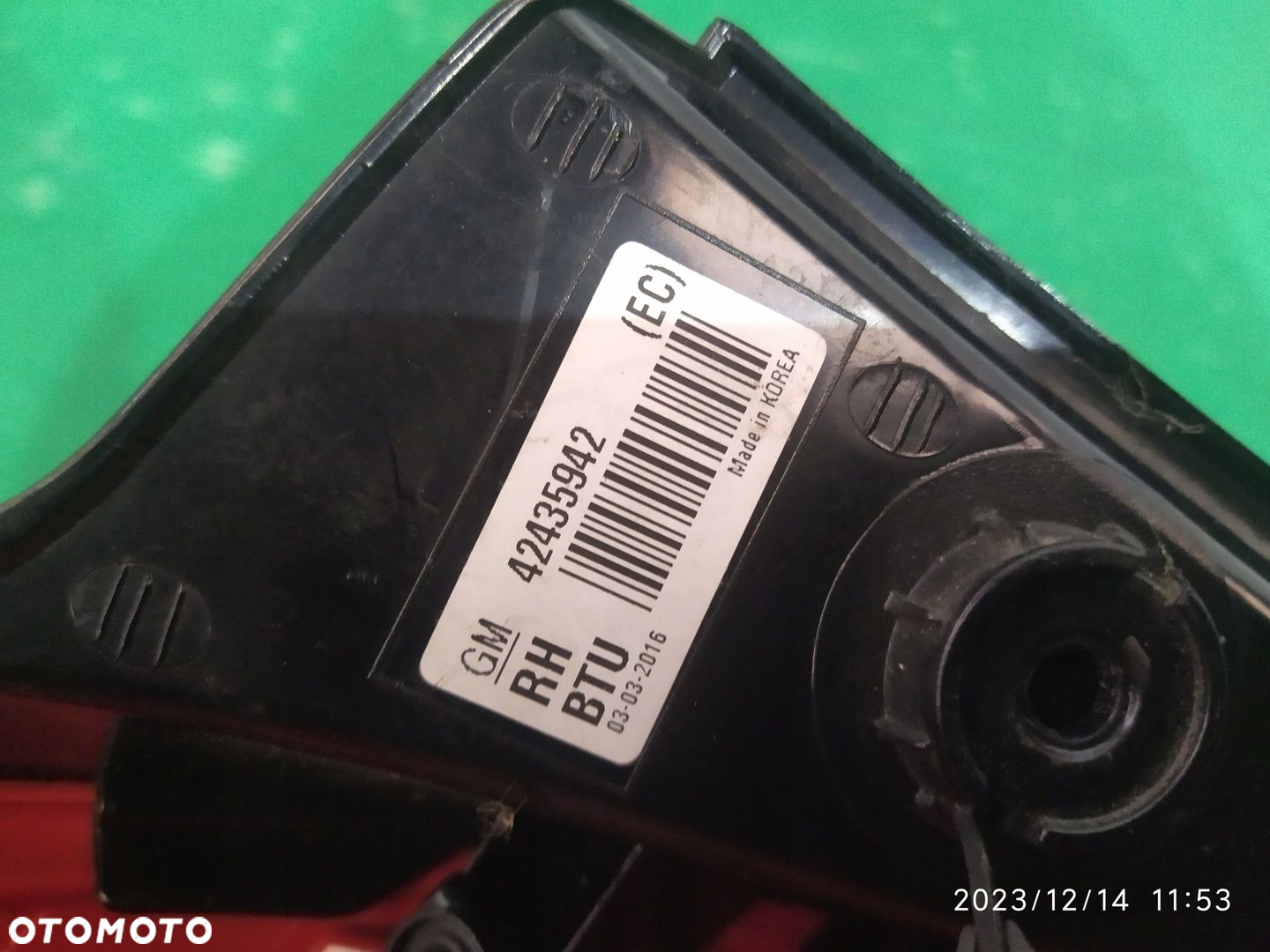 LAMPA PRAWA TYLNA TYŁ OPEL MOKKA X 12-16 42435942 - 10