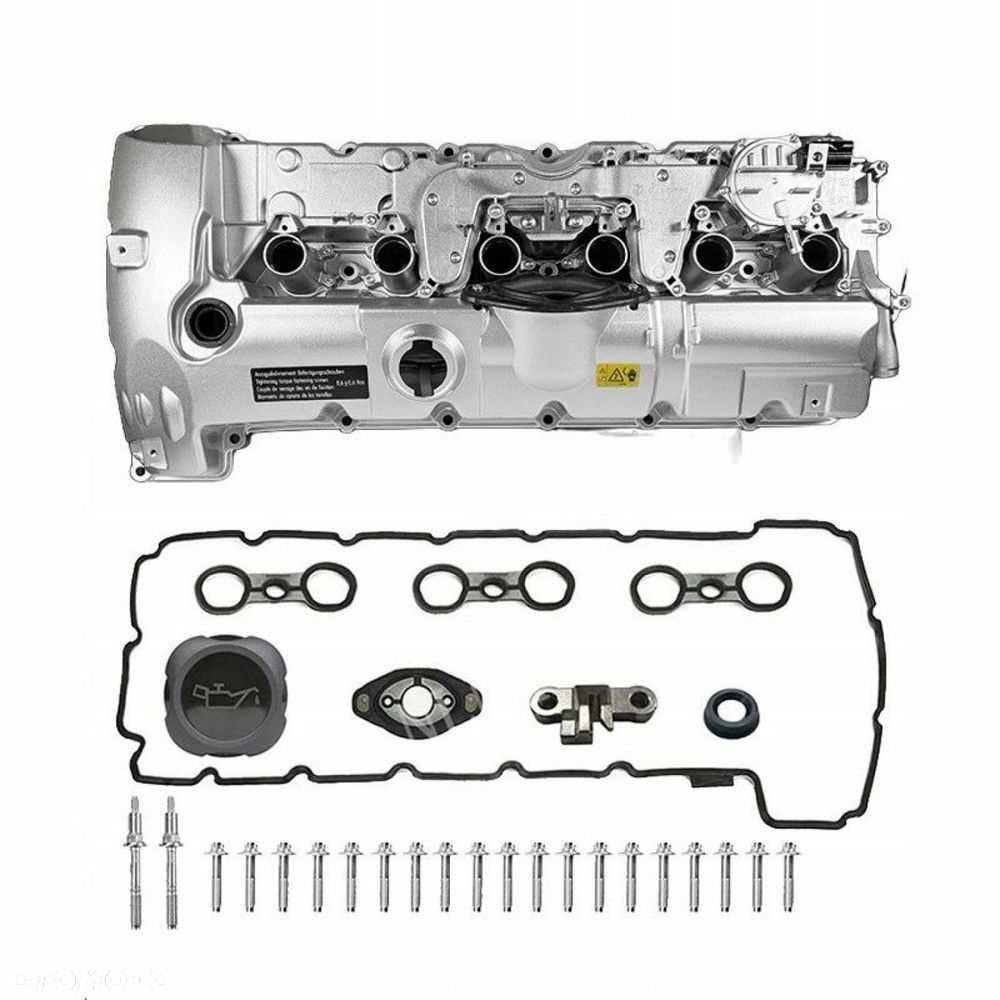 Pokrywa zaworów BMW N52 N52B25 N52B30 ALUMINIOWA ! E90 E87 E60 F10 E63 - 4