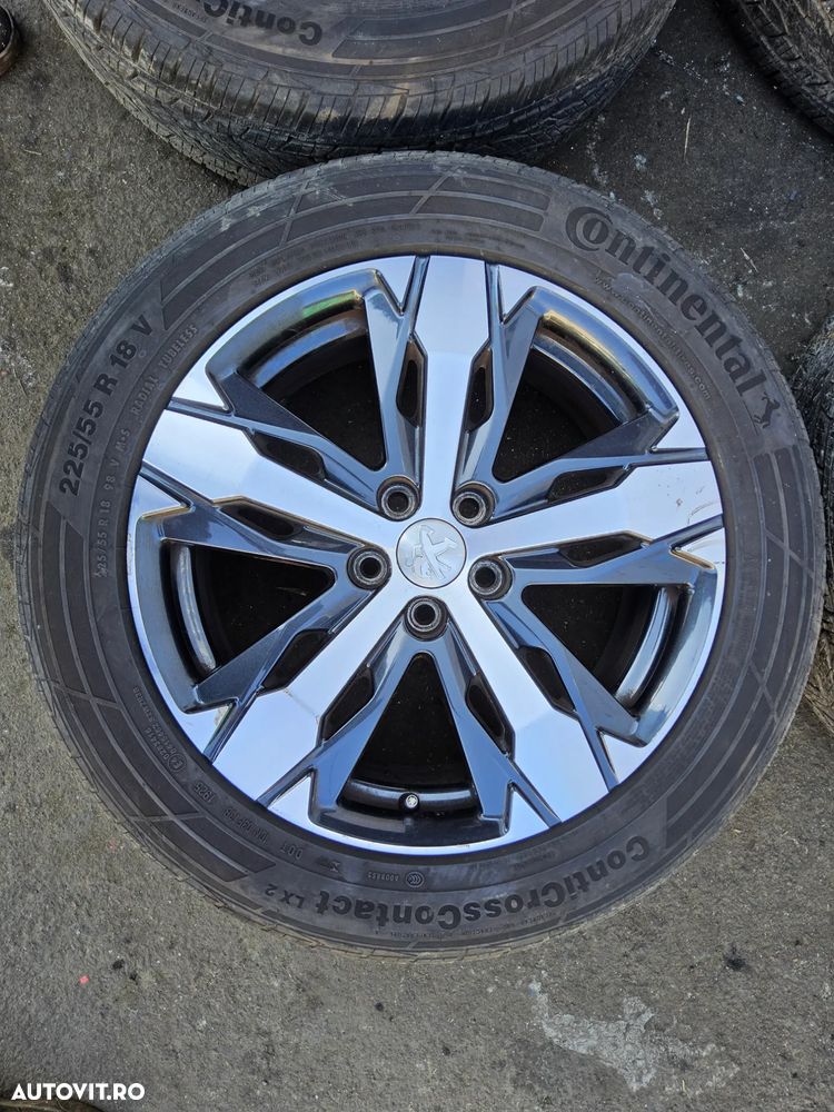 Jante aliaj Peugeot 3008 R18 308 508 5008 Citroen c4 c5 jante cu anvelope 225/55/r18 continental - 5