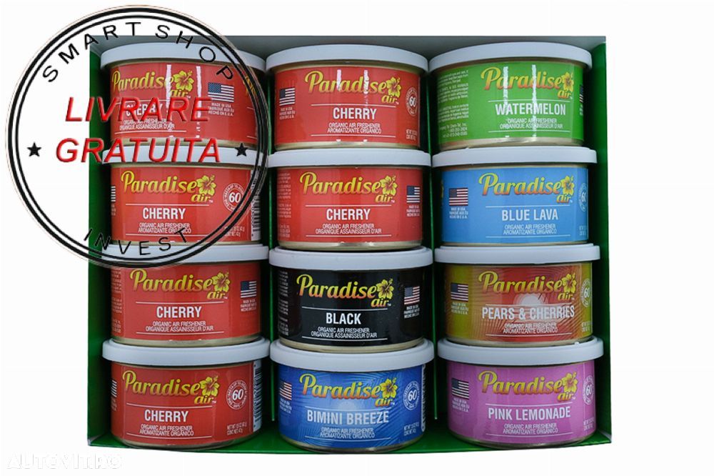 Paradise Air Fresh Odorizant Organic Tip Conserva 12 Bucati Asortat- livrare gratuita - 1