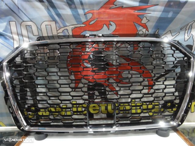 Grelha frontal Audi A3 8V +2017 HATCHBACK / LIMOUSINE / CABRIO, RS3 LOOK cromado e preto brilhante - 13