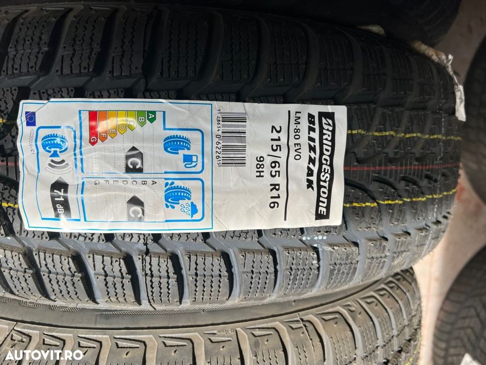 vând set jante tablă noi Mitsubishi ASX pe 16” cu anvelope noi de iarnă - 8