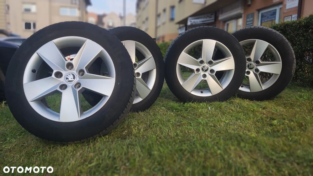 Felgi aluminiowe 16” Skoda Octavia 5E0601025H 5x112 alufelgi + opony Continental 6 mm, koła - 8