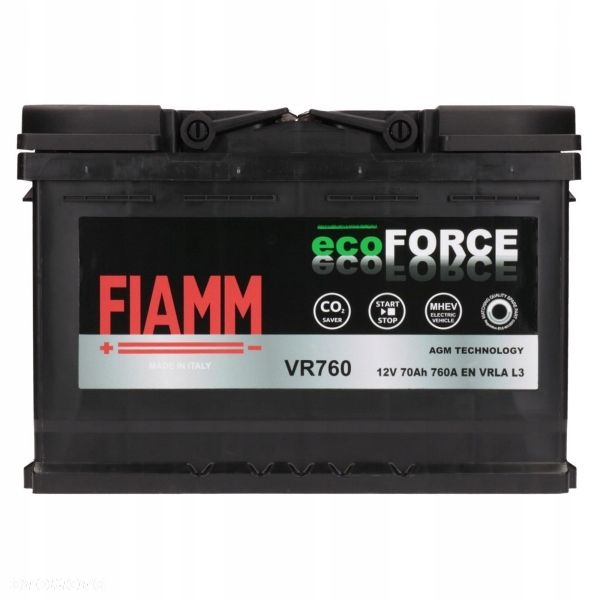 Akumulator Fiamm ECOFORCE VR760 70Ah Start-Stop - 3