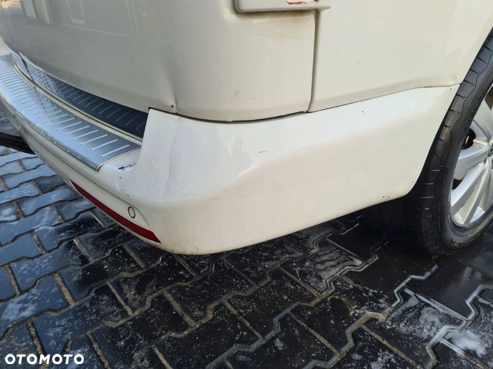 VW T5 LIFT zderzak tył kompletny biały LB9A PDC - 2