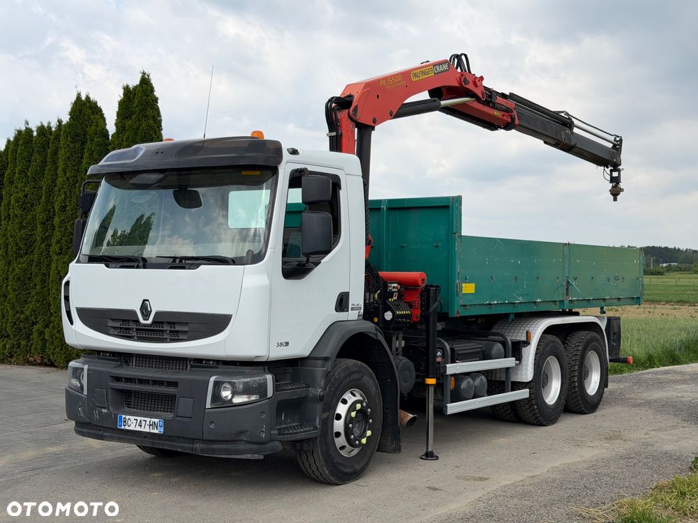 Renault PREMIUM LANDER 380 DXI 6X4 // DŹWIG HDS PALFINGER PK15500 RADIO PILOT // - 3