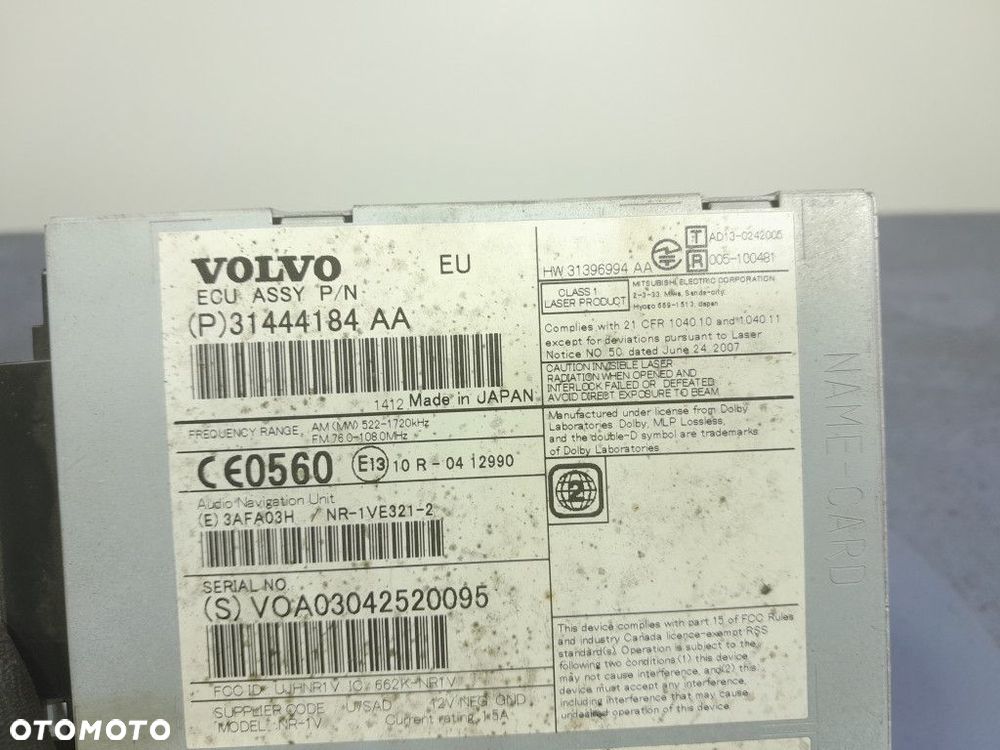 VOLVO V40 II RADIO NAWIGACJA CZYTNIK NAPĘD 31444184 - 5