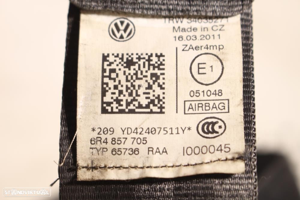Cinto Frontal Volkswagen Polo (6R1, 6C1)  6R4857705 / Pré Tensor Frent - 8
