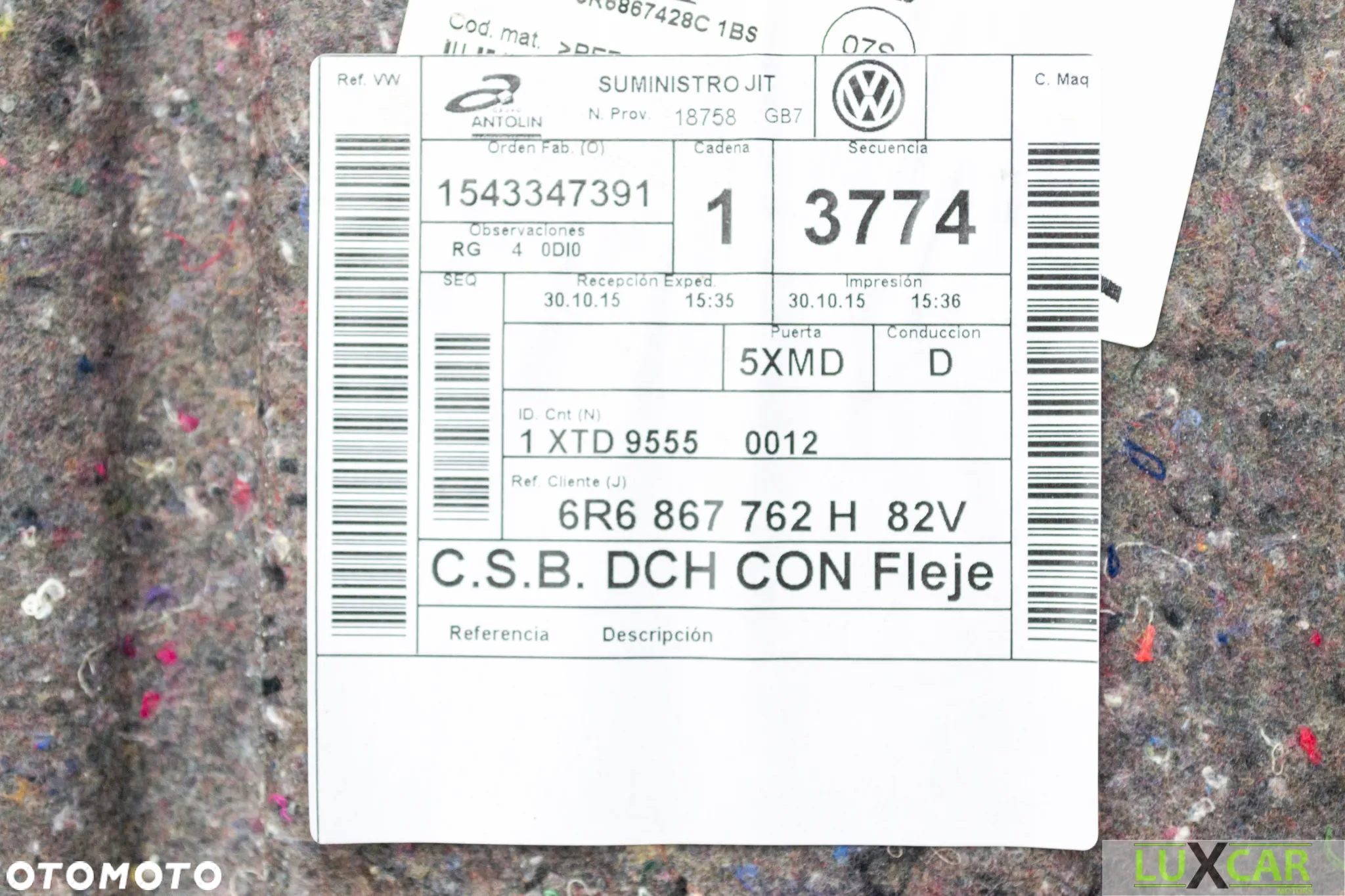 VW POLO 6R GTI BOCZEK TAPICERKA BAGAŻNIKA 6R6867761E 6R6867762H GORLICE - 14