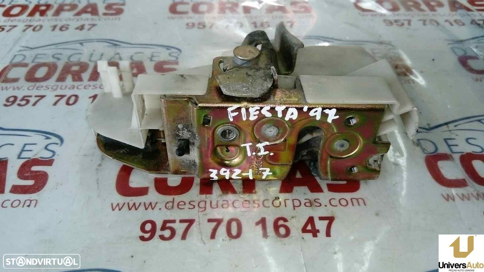 FECHADURA PORTA TRASEIRA ESQUERDA FORD FIESTA FURGÃO 2002 -96FGA264A27BH - 2