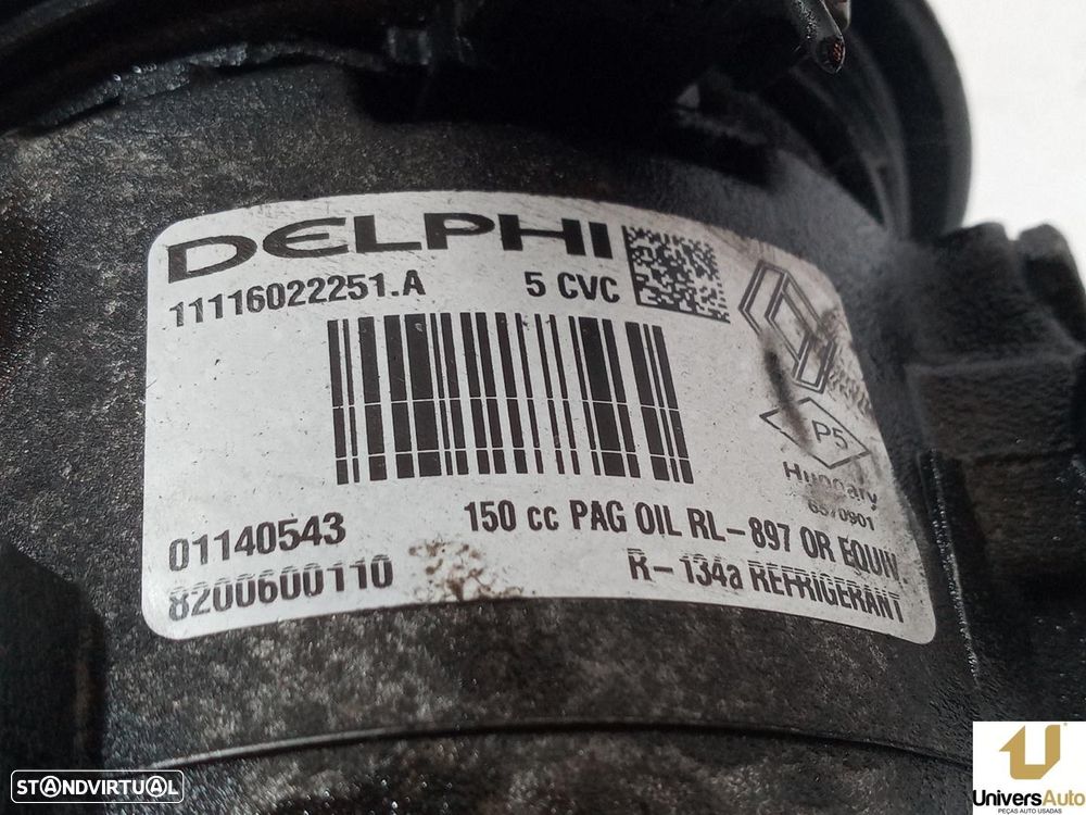 COMPRESSOR AR CONDICIONADO RENAULT SCÉNIC II 2007 -8200600110 - 4