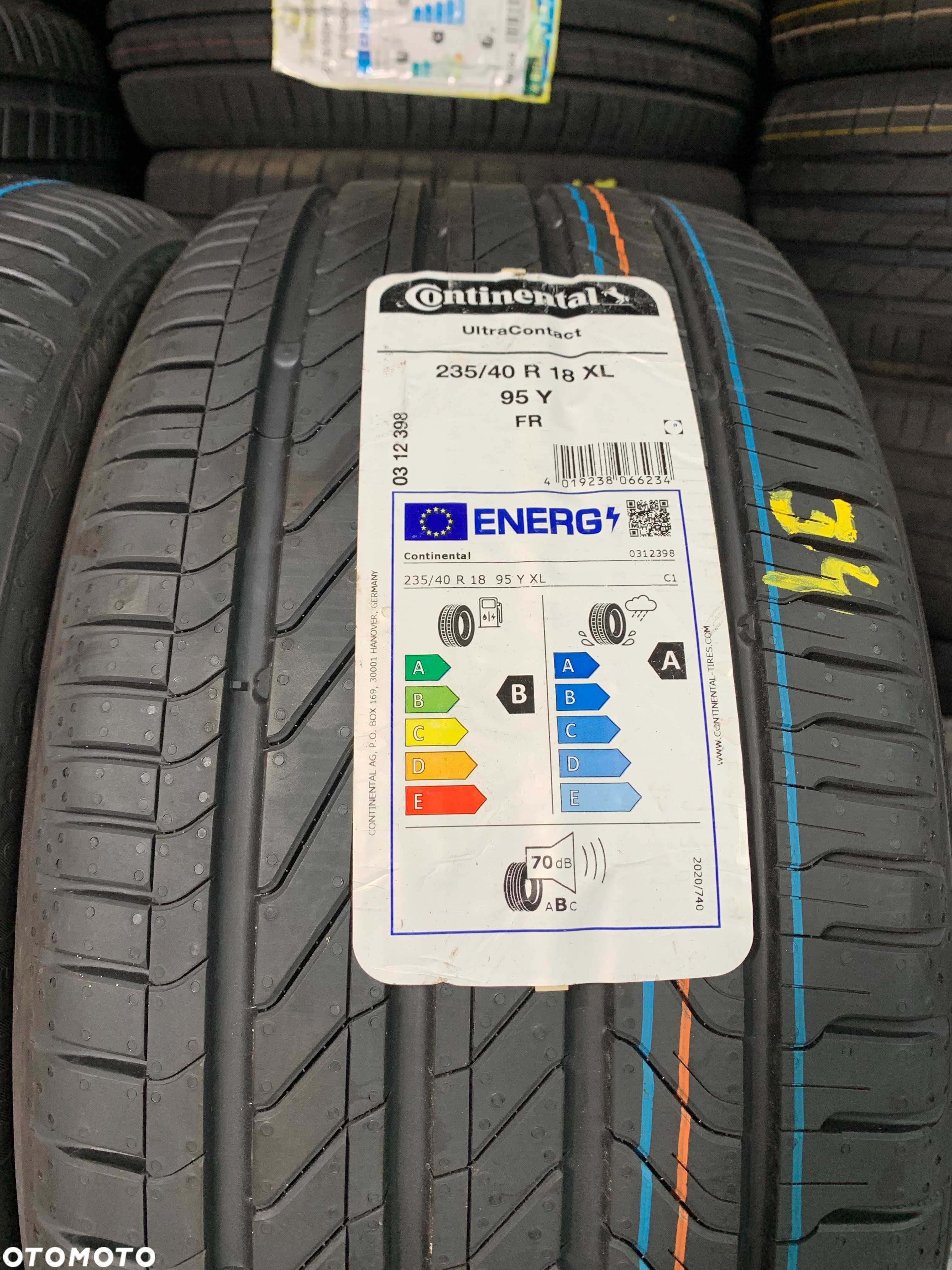 235/40R18 95Y XL FR Continental UltraContact - 2szt. NOWE Nr.34 - 2