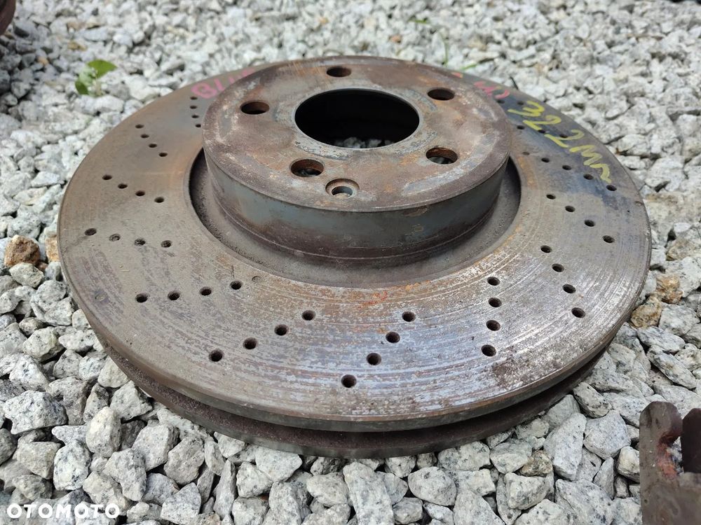 MERCEDES w212 W204 W207 TarczeHamulcowe Perforowane 322mm Przód Komplet z Klockami - 9