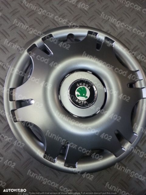 Capace roti SKODA r16  la set de 4 buc,Capace janta aliaj,Embleme - 1