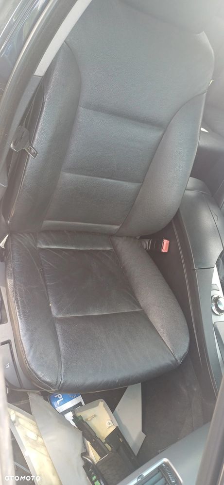 Fotele BMW e60 czarna skóra grzane BOCZKI EU ROLETY kanapa - 4