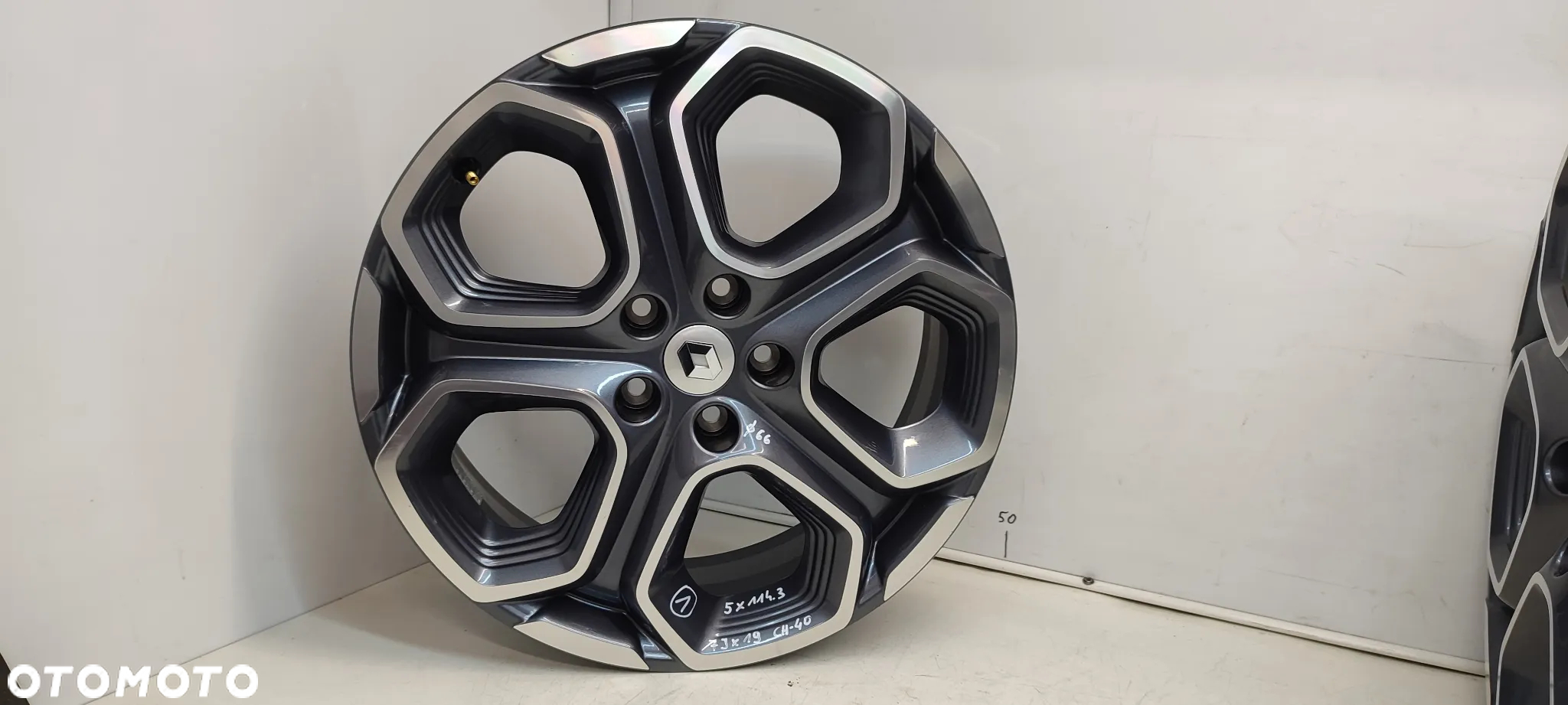 FELGA 403007598R 5x114,3 7Jx19 CALI ET40 RENAULT FUENCE ESPACE KADJAR KOLEOS LAGUNA III MEGANE 3/4 SCENIC III IV TALLSMAM KOMPLET - 6