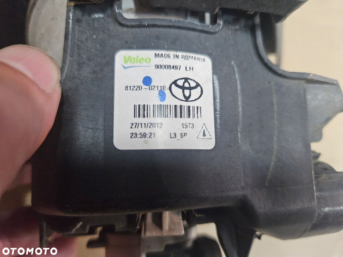 TOYOTA AURIS II 13-15 HALOGEN LEWY RAMKA - 3