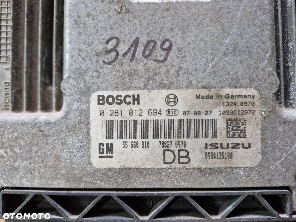 Sterownik silnika komputer Opel Astra H 1.7 0281012694 55560810 DB PIN - 2