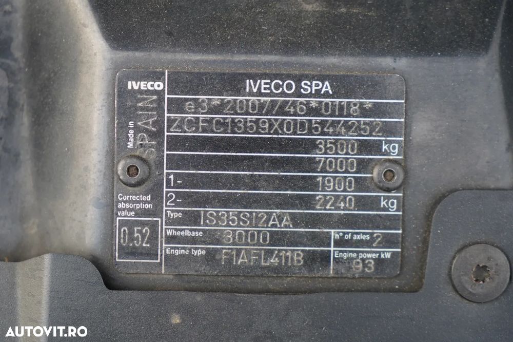 Iveco DAILY 35-130 / FRIGIDAR / CAMION TRANSPORT XARIOS 200 UNITĂȚI / IMPORTAT - 33