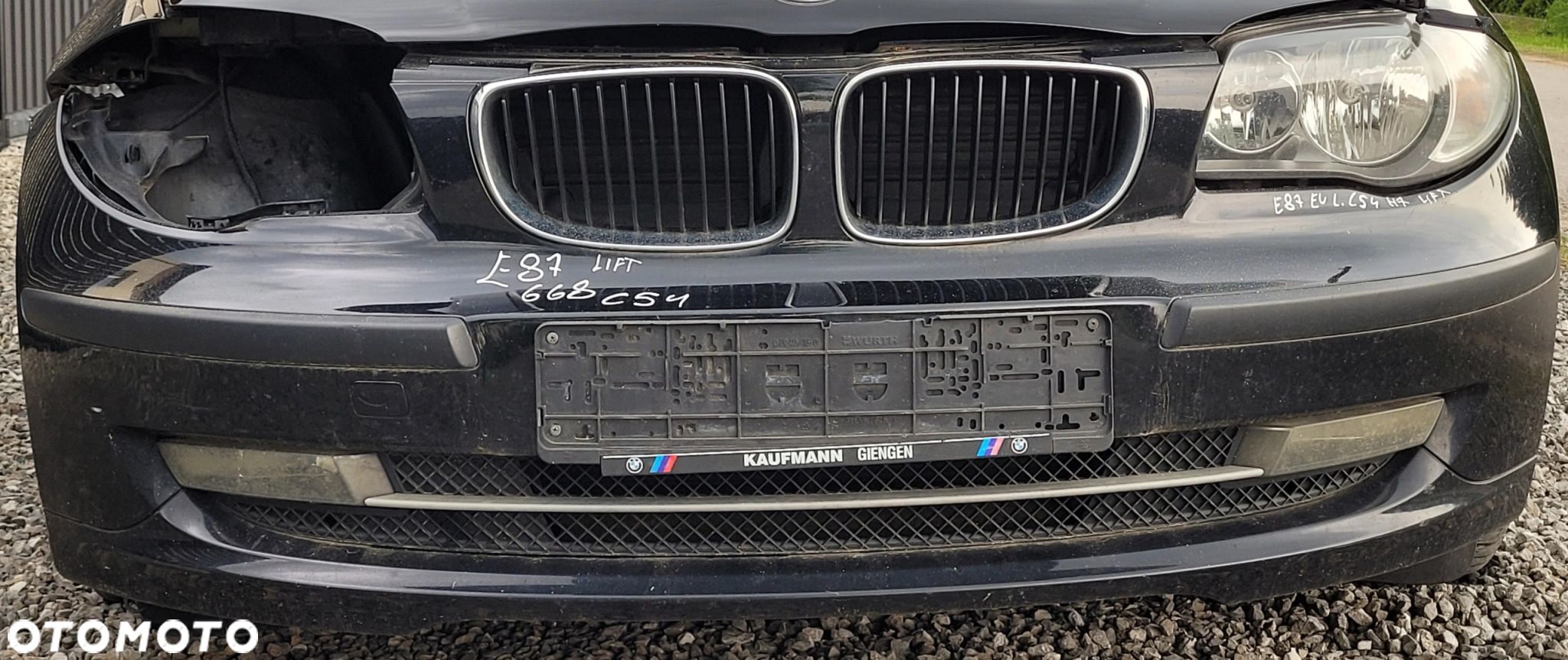 ZDERZAK PRZÓD PRZEDNI BMW E81 E82 E87 E88 LIFT 668 SCHWARZ II C54 - 1