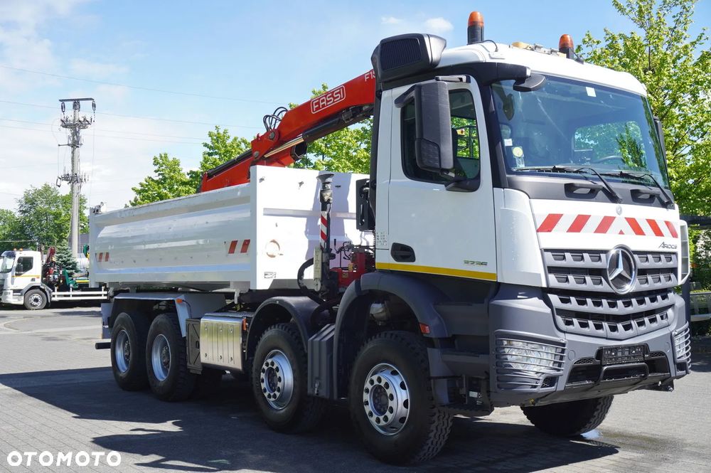 Mercedes-Benz Arocs 3236 8×4 / 90 tys. km / HDS Fassi F155A.0.22 / pilot / Wywrotka 2-stronna / Hydroburta / 3 szt_255718 - 8