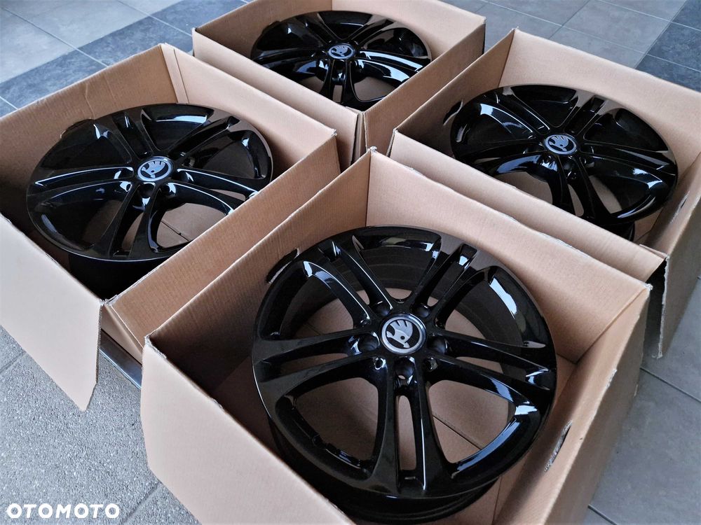 Alufelgi 17 5x112 Skoda Octavia Kodiaq Superb Yeti Karoq Czarne ! 804# - 4