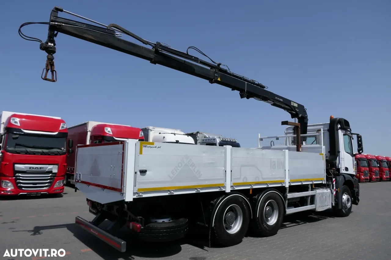 Mercedes-Benz AROCS 2633 / 6X4 / 6.55 M BOX + HDS HIAB 144 / RADIOCOMANDĂ / ROTATOR / FURCI - 6