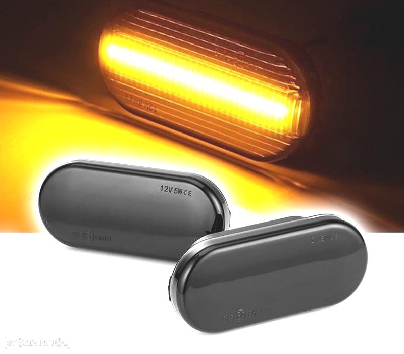 PISCAS LATERAIS LED DINAMICOS ESCURECIDOS VOLKSWAGEN VW SEAT FORD - 4