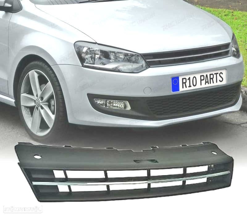 GRELHA VOLKSWAGEN VW POLO 09- PRETO CROMADO - 1