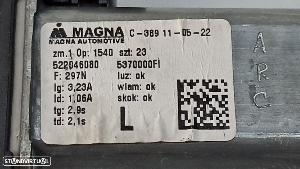 ELEVADOR FRENTE ESQUERDO FIAT NUOVA 500 (150) DOLCE VITA - 3
