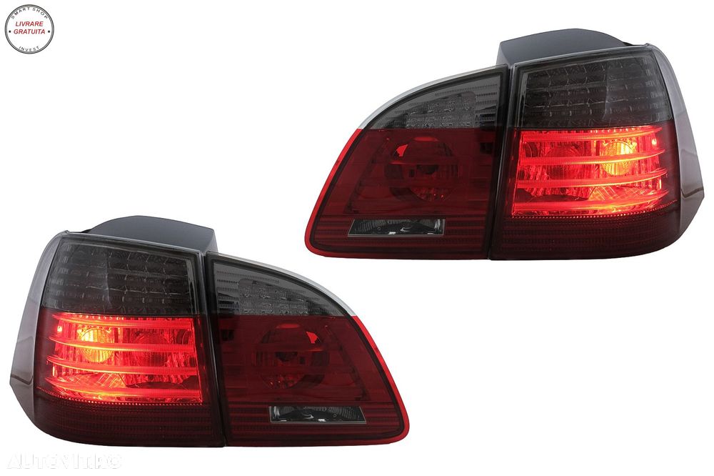 Stopuri LED BMW Seria 5 E61 Touring (2004-03.2007) Rosu Fumuriu- livrare gratuita - 1
