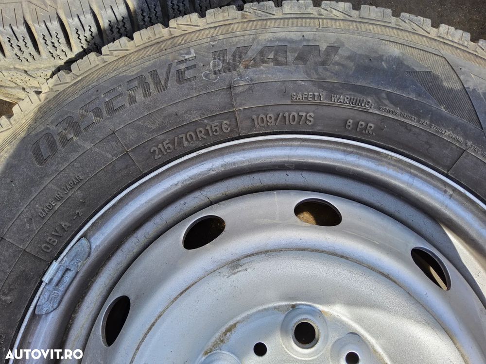 Jante cu anvelope Fiat Ducato Peugeot Boxer Citroen Jumper r15c 215/70/r15c jante cu cauciucuri - 5