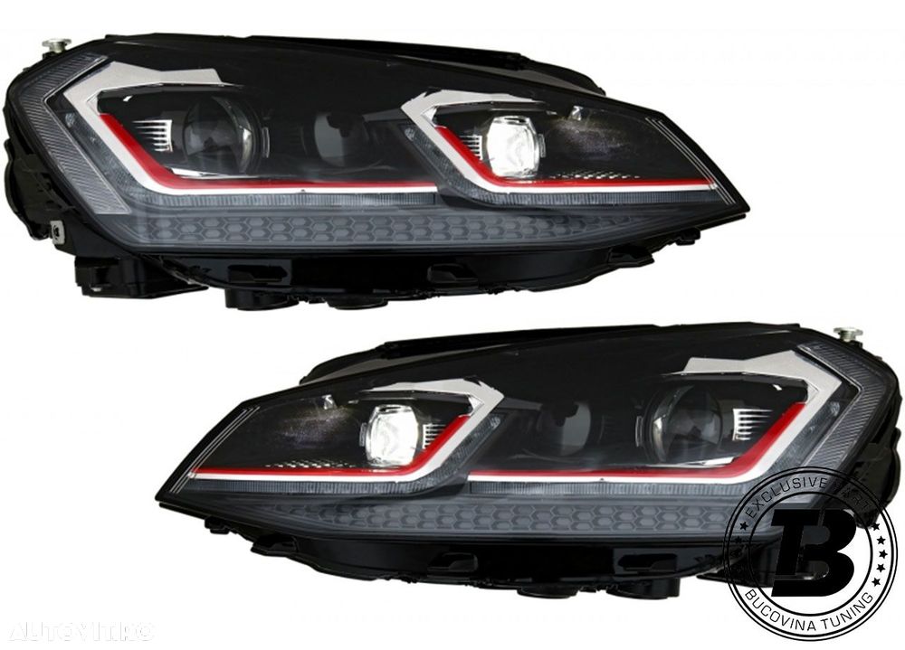 Faruri LED compatibile cu VW Golf 7 VII G7.5 Design - 7