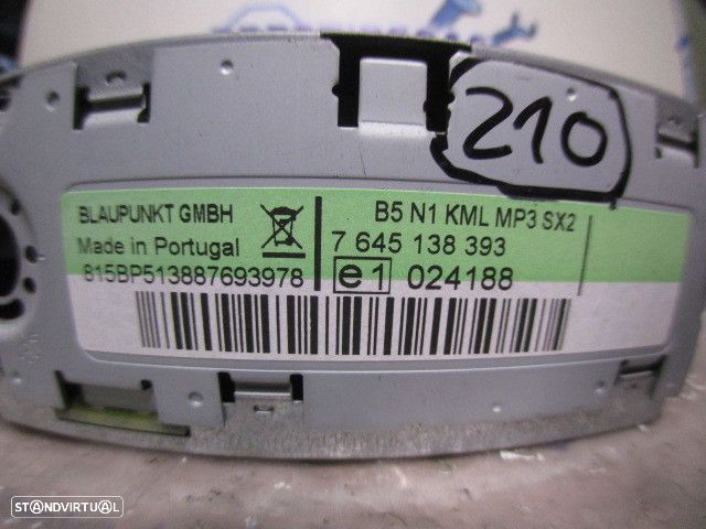 Radios 9664769777 CITROEN C4 2007 BLAUPUNKT RD4 N1 MP3 CITROEN C4 2008 1.6HDI 90CV 5P CINZA BLAUPUNKT RD4 N1 MP3 - 7