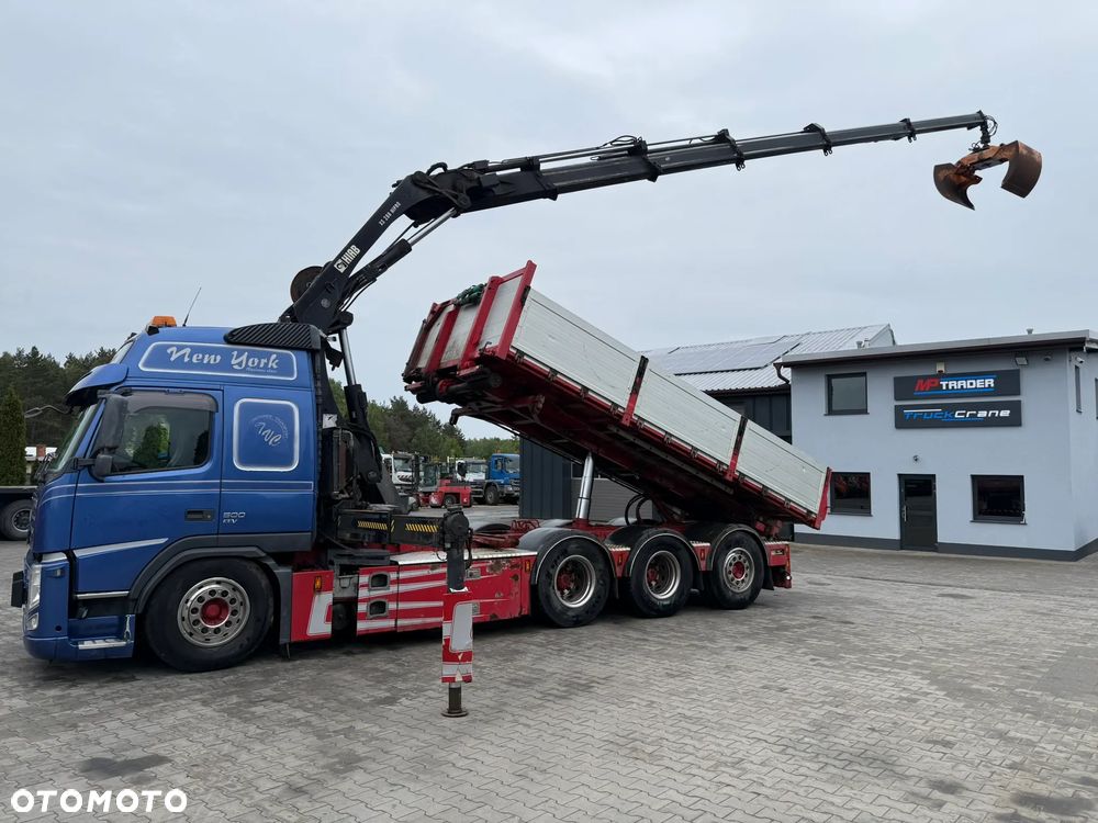Volvo FM500 8x4 triadem wywrotka HDS HIAB 288-5 HiPro - 1