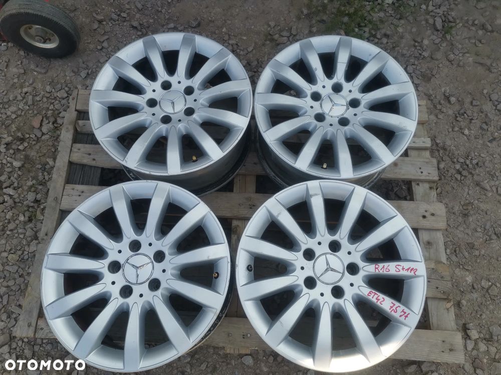 ALUFELGI FELGI ALUMINIOWE ORYGINAŁ MERCEDES 5X112 R16 ET42 7,5Jx A2114015702 - 1