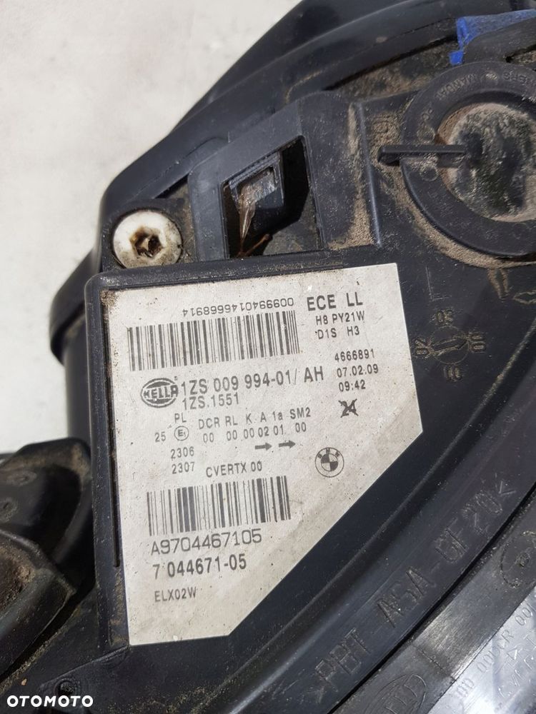 lampa lewa lewy przód 7044671 bmw e60 e61 lci eur bi xenon skrętna - 13