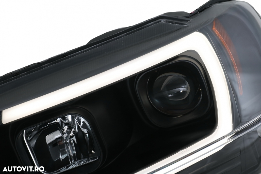 Faruri LED compatibil cu Jeep Grand Cherokee (1999-2004) Tube Light Negru - 4