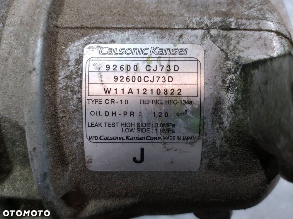 POMPA, SPRĘŻARKA KLIMATYZACJI NISSAN NOTE 92600CJ73D 1.6 16V - 6